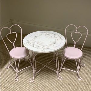 American Girl Doll sweet treat bakery table+chairs